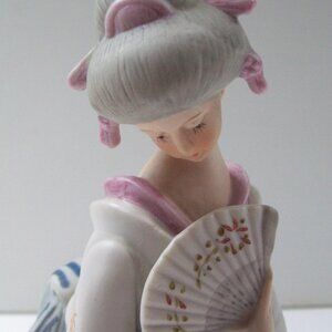 Vintage Lenwile Ardalt Artware, Japanese Geisha Porcelain Figurine